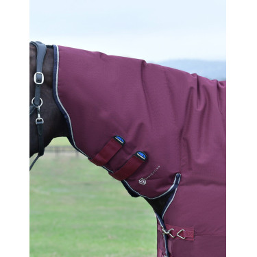 ComFiTec Essential Turnout Weatherbeeta 50g combo deken Bordeaux / marineblauw