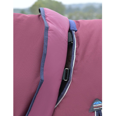 ComFiTec Essential Turnout Weatherbeeta deken 50 g met afneembare hals Bordeaux / marineblauw