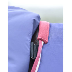 ComFiTec Essential Turnout Weatherbeeta deken 50 g met afneembare hals Marine / bordeaux Blauw
