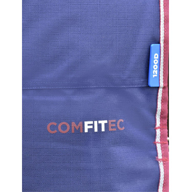 ComFiTec Essential Turnout Weatherbeeta deken 50 g met afneembare hals Marine / bordeaux Blauw