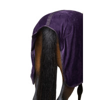 Lincoln fleece deken met nekrand van bont Horze Zwarte nachtschade