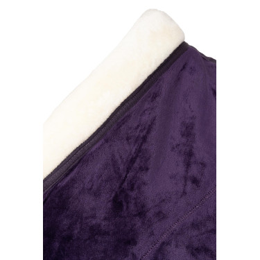 Lincoln fleece deken met nekrand van bont Horze Zwarte nachtschade