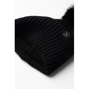 Gebreide oornetje Horze Nele Zwart