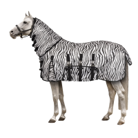 Vliegendeken voor pony met halsstuk Horze Defender Zebra Motieven