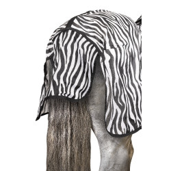 Vliegendeken voor pony met halsstuk Horze Defender Zebra Motieven