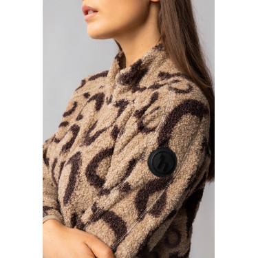 Damesfleecejack Horze Ariana Bruine print