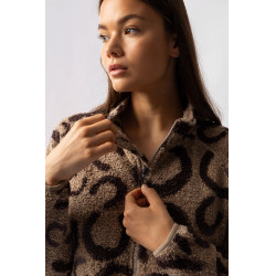 Damesfleecejack Horze Ariana Bruine print
