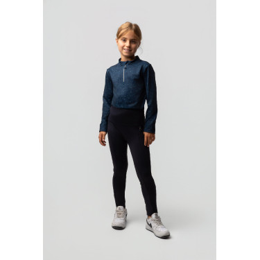 Thermo legging met volledige grip voor kinderen Horze Gillian Donker marineblauw