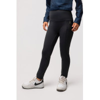 Thermo legging met volledige grip voor kinderen Horze Gillian Donker marineblauw