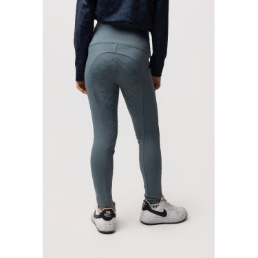 Thermo legging met volledige grip voor kinderen Horze Gillian Stormgrijs