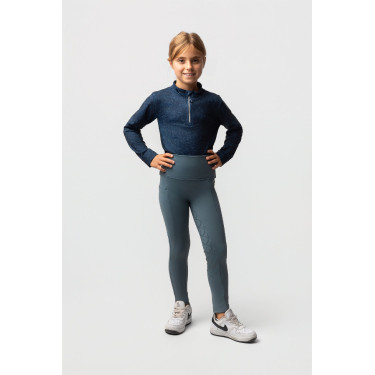 Thermo legging met volledige grip voor kinderen Horze Gillian Stormgrijs