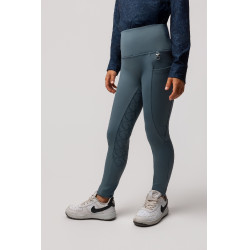Thermo legging met volledige grip voor kinderen Horze Gillian Stormgrijs