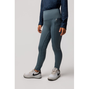 Thermo legging met volledige grip voor kinderen Horze Gillian Stormgrijs