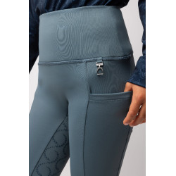 Thermo legging met volledige grip voor kinderen Horze Gillian Stormgrijs