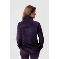 Damespullover en fleece anorak Horze Frieda Zwarte nachtschade