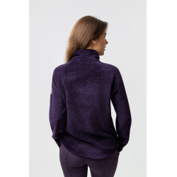 Damespullover en fleece anorak Horze Frieda Zwarte nachtschade