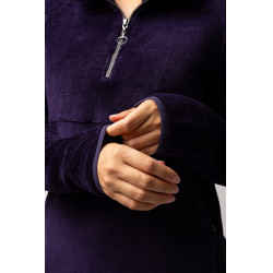 Damespullover en fleece anorak Horze Frieda Zwarte nachtschade