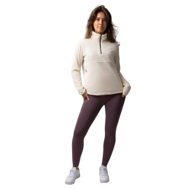 Damespullover en fleece anorak Horze Frieda Jetblauw stremkje