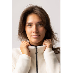 Damespullover en fleece anorak Horze Frieda Jetblauw stremkje