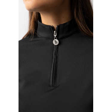 Dames trainingsshirt met lange mouwen Horze Lilian Zwart