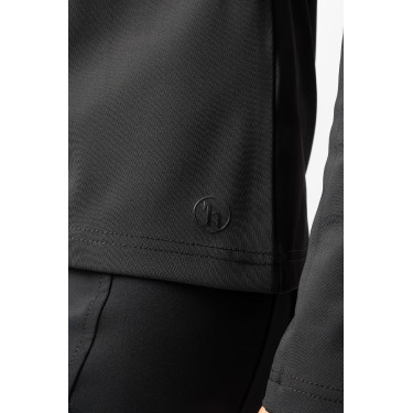 Dames trainingsshirt met lange mouwen Horze Lilian Zwart