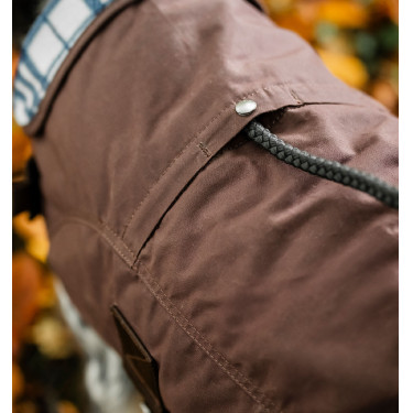 Honden deken Horseware Heritage Newmarket Bruin / marineblauw witney