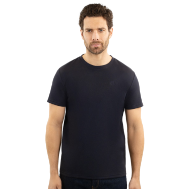 Heren T-shirt Harcour Titouan Marine Marineblauw