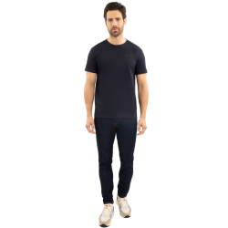 Heren T-shirt Harcour Titouan Marine Marineblauw