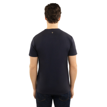Heren T-shirt Harcour Titouan Marine Marineblauw