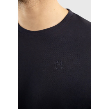 Heren T-shirt Harcour Titouan Marine Marineblauw