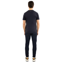 Heren T-shirt Harcour Titouan Marine Marineblauw
