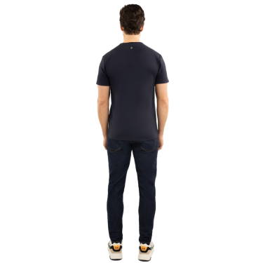 Heren T-shirt Harcour Titouan Marine Marineblauw