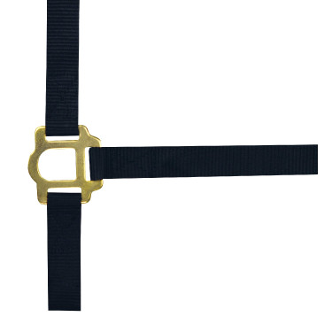 Nylon halster met dubbele dikte en gespen Norton Marineblauw Nylon halster met dubbele dikte en gespen Norton Marineblauw