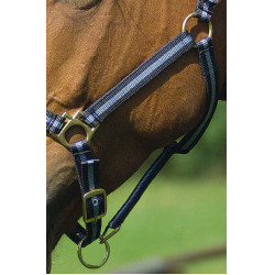 Nylon halster met lederen voering Norton Marine / hemelblauw