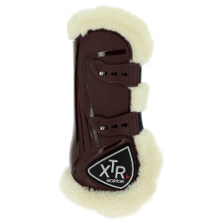 Norton XTR beschermers met knopen van synthetisch schapenvacht Bruin