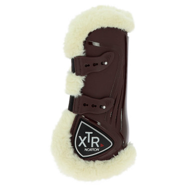 Norton XTR beschermers met knopen van synthetisch schapenvacht Bruin