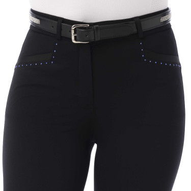 Broek Equithème Safir Zwart / blauw Broek Equithème Safir Zwart / blauw