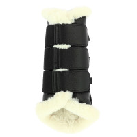 Gesloten peesbeschermers Norton XTR synthetische schapenvacht Zwart