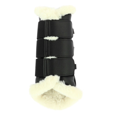 Gesloten peesbeschermers Norton XTR synthetische schapenvacht Zwart