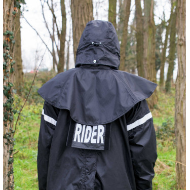 Waterdichte Equithème RiderCoat Zwart