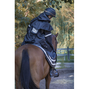 Waterdichte Equithème RiderCoat Zwart