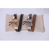 Pénélope Signature Armband Cognac Bruin