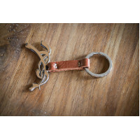 Sleutelhanger Pénélope Cognac / zilverkleurig Bruin