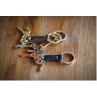 Sleutelhanger Pénélope Cognac / zilverkleurig Bruin