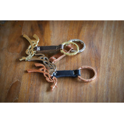 Sleutelhanger Pénélope Cognac / zilverkleurig Bruin