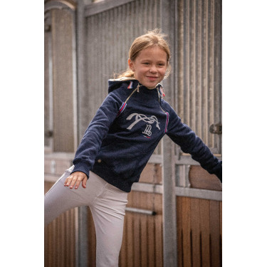 Sweat Eden door PL Double zip Marineblauw