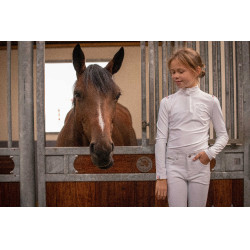 Wedstrijdpolo Eden by PL Brugge Wit / blauw wit rood lint