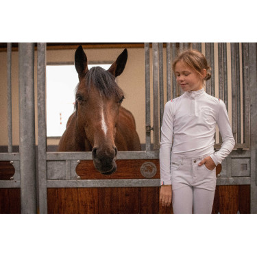 Wedstrijdpolo Eden by PL Brugge Wit / blauw wit rood lint Wedstrijdpolo Eden by PL Brugge Wit / blauw wit rood lint