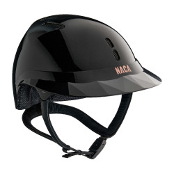 Paardrijcap NACA Gravity S Glanzend onyxzwart