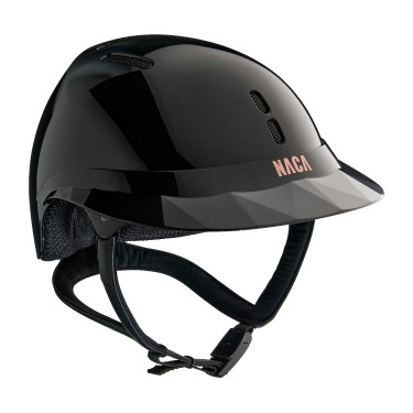 Paardrijcap NACA Gravity S Glanzend onyxzwart